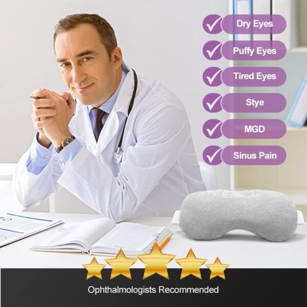Weighted Lavender Eye Mask with Hot & Cold Therapy for Sleep - Image 2