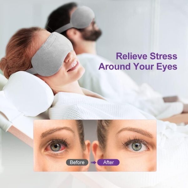 Weighted Lavender Eye Mask with Hot & Cold Therapy for Sleep - Image 3