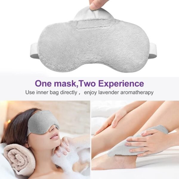Weighted Lavender Eye Mask with Hot & Cold Therapy for Sleep - Image 5