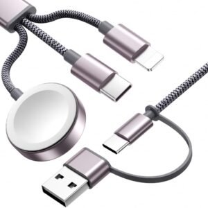 3-in-2 USB-C Fast Charging Cable for Phone and Smartwatch