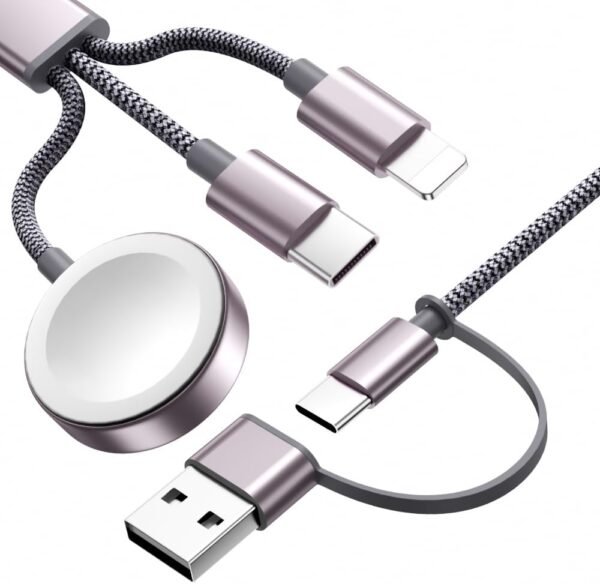 3-in-2 USB-C Fast Charging Cable for Phone and Smartwatch