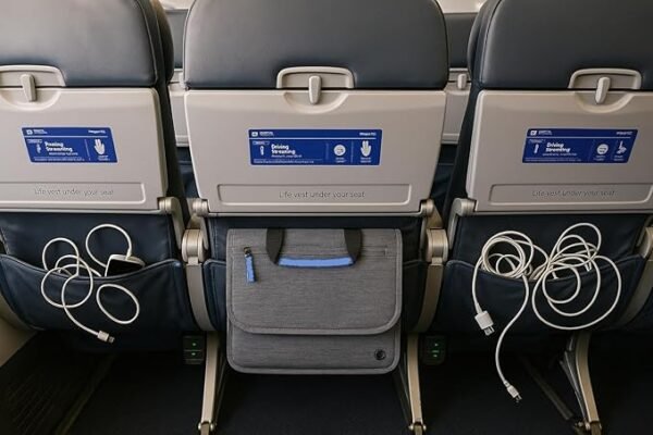 Airplane Tray Table Organizer with Multiple Pockets – Travel Seat Bag - Image 3