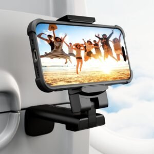 Universal Airplane Phone Holder with 360° Rotation for Travel & Home
