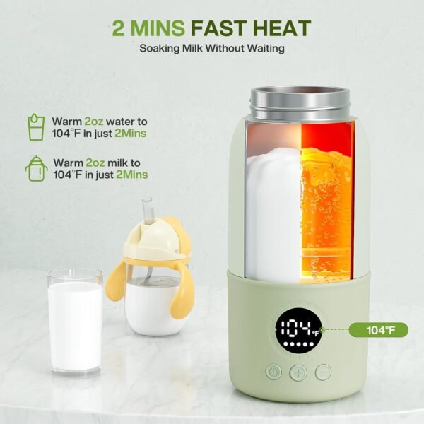 Portable Fast Bottle Warmer with Formula Container and Keep Warm Function - Image 2