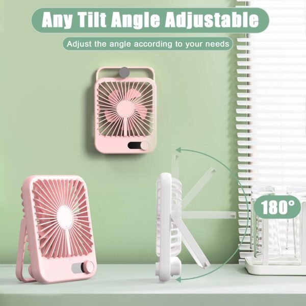 Portable Rechargeable Travel Fan – 6.8” Mini Fan with 100 Speeds - Image 3