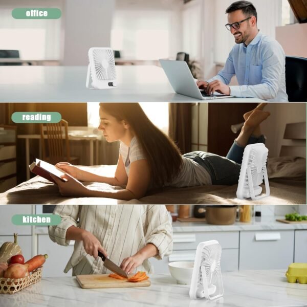 Portable Rechargeable Travel Fan – 6.8” Mini Fan with 100 Speeds - Image 7